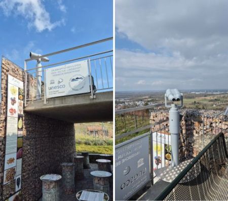 Neues Fernrohr auf dem Geopark-Aussichtspunkt WEIN - KULTUR - LANDSCHAFT in Heppenheim